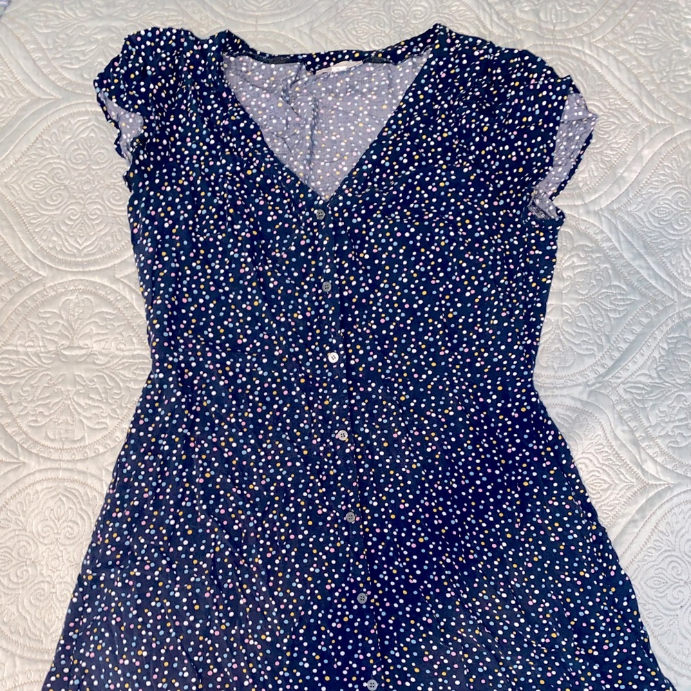 Loft Polka Dot Multi Color Dress